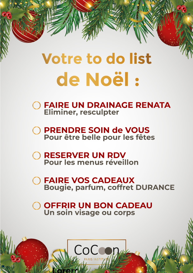 To Do List Cocoon Beaute Institut Paris 14